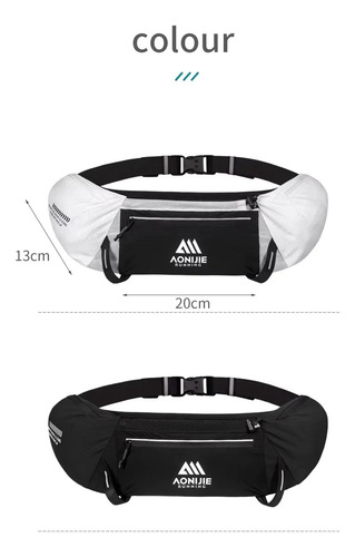 Cinturon Running Trail Aonijie Con Soft Flexible De 500 Ml. Negro - Imagen 10