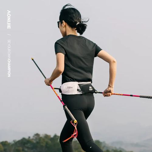 Cinturon Running Trail Aonijie Con Soft Flexible De 500 Ml. Negro - Imagen 5