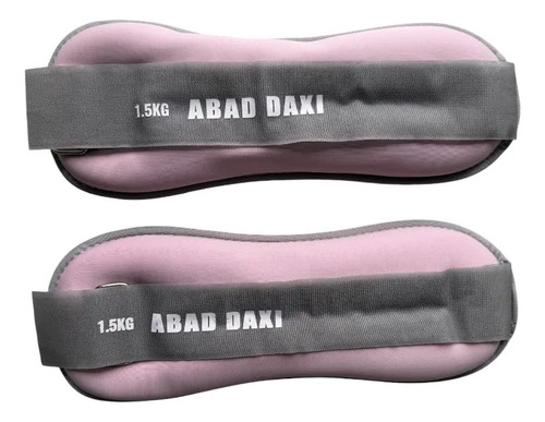 Tobipesas Tobilleras Neopreno 1,5kg Par Profesionales Rosa Claro