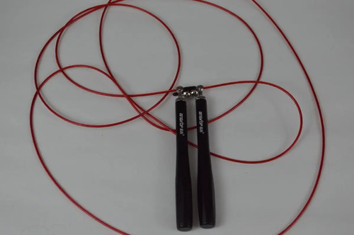 Cuerda De Salto Crossfit Speed Rope C/ Ruleman Dual Aluminio Rojo - Imagen 7