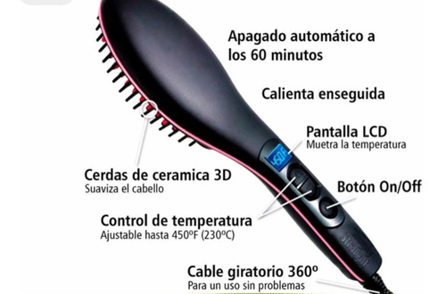 Cepillo Alisador Simply Straight Nuevo Modelo Negro - Imagen 6