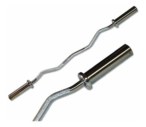 Barra W Olimpica 1.3cm Con Grips Incluidos. Plateado - Imagen 4