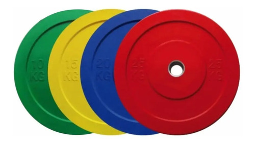 Disco Olímpico De Goma 25 Kg Bumper Calidad Superior