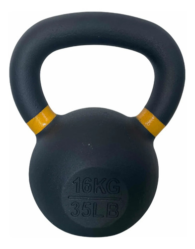 Kettlebell 16kg De Hierro Profesional Vuy Negra - Imagen 3