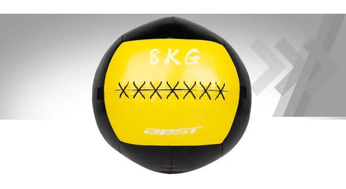 Medicine Ball / Wall Ball Best 8kg Amarillo - Imagen 3