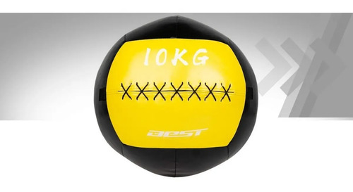 Medicine Ball / Wall Ball Best 10kg Amarillo - Imagen 3