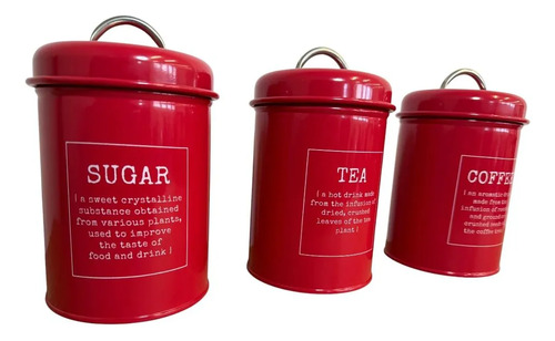 Tarros Para Cocina Te/cafe/azucar Metal. - Imagen 10