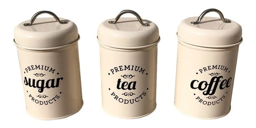 Tarros Para Cocina Te/cafe/azucar Metal. - Imagen 6