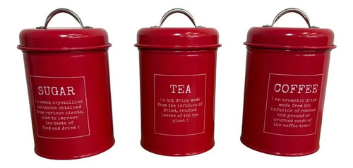Tarros Para Cocina Te/cafe/azucar Metal. - Imagen 8