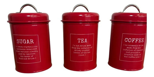 Tarros Para Cocina Te/cafe/azucar Metal. - Imagen 9