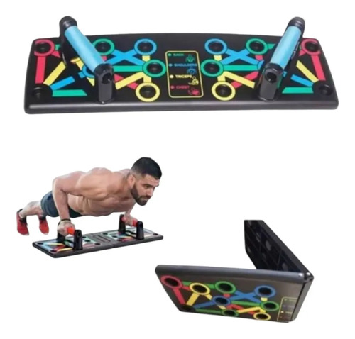 Push Up Lagartijas Gym Flexiones Lagartijas Fitness Negro - Imagen 6