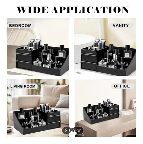 Organizador De Maquillaje Y Cosmeticos Negro - Imagen 3