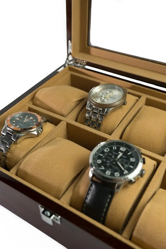 Organizado 8 Relojes Madera Marrón Oscuro - Imagen 3
