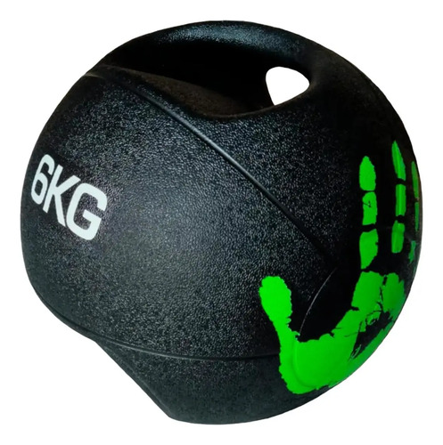 Balón Medicinal Con Agarre 6kg Negro - Imagen 2