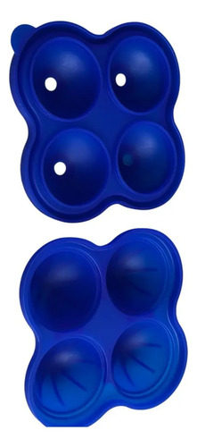 Cubetera De Silicona 4 Esferas Grandes Azul - Imagen 5