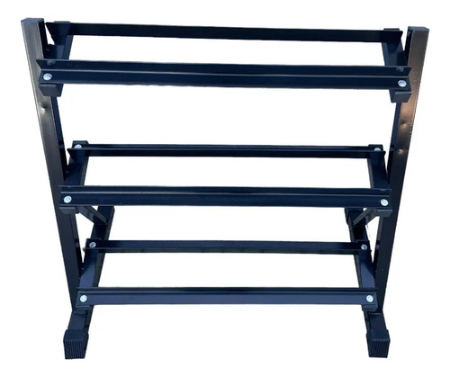 Soporte Mancuernero Importado 130 Cm 3 Bandejas Ventasuy Negro - Imagen 4