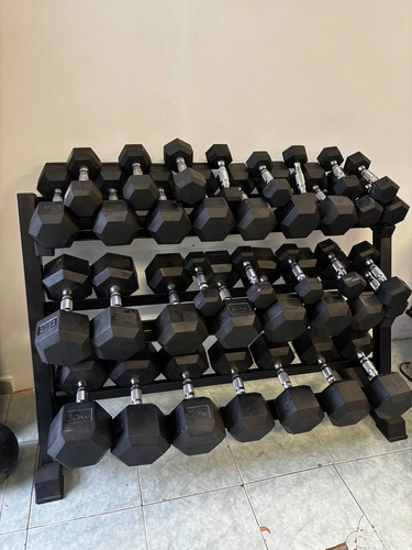 Soporte Mancuernero Importado 130 Cm 3 Bandejas Ventasuy Negro - Imagen 5