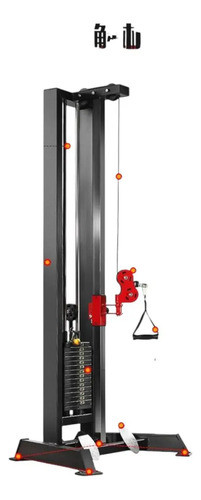 Polea Importada Gimnasio 70kg Placas Hierro Negro - Imagen 5