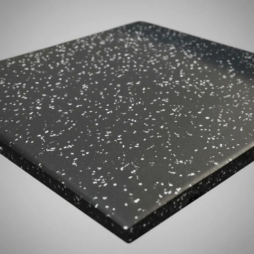 Piso De Goma Caucho Para Gym 50x50 Cm X 1,5mm Crossfit Negro Black & White - Imagen 9